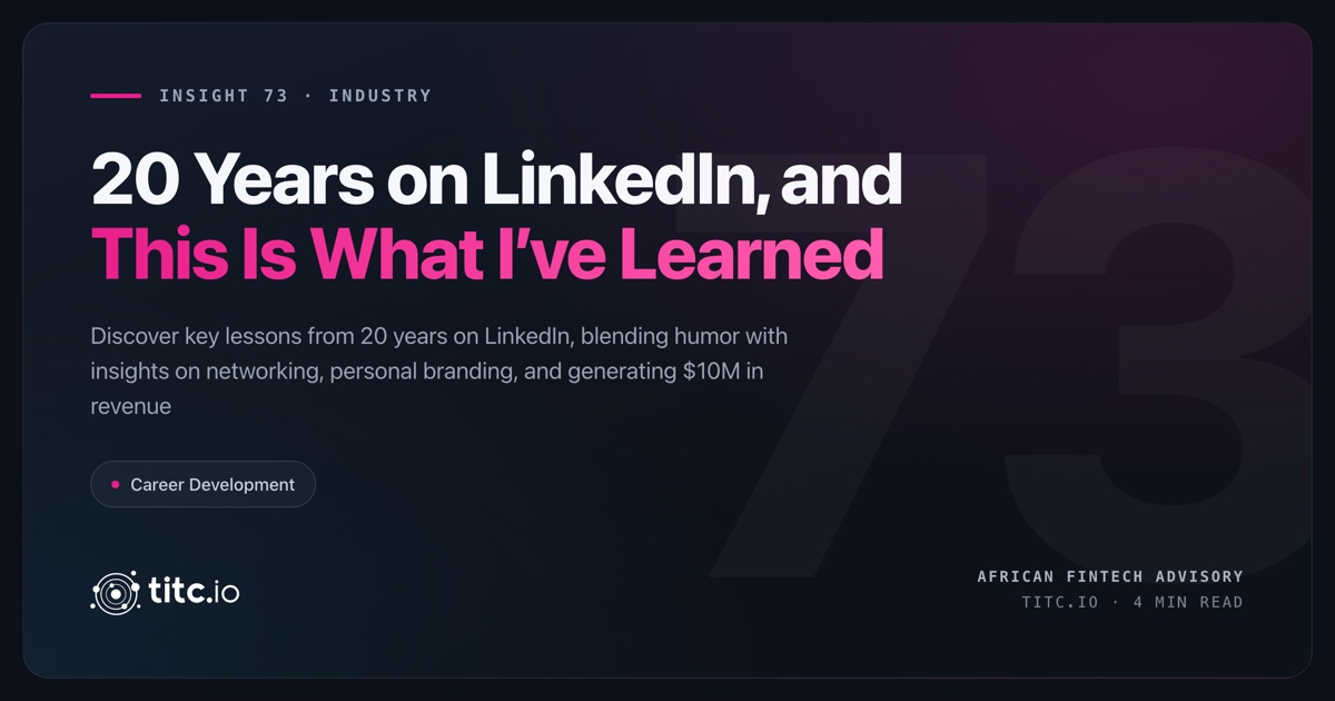 20 Years on LinkedIn, and This Is What I've Learned