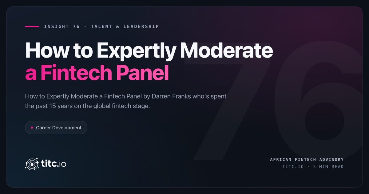 Expert Tips for Preparing and Moderating a Fintech Panel Discussion