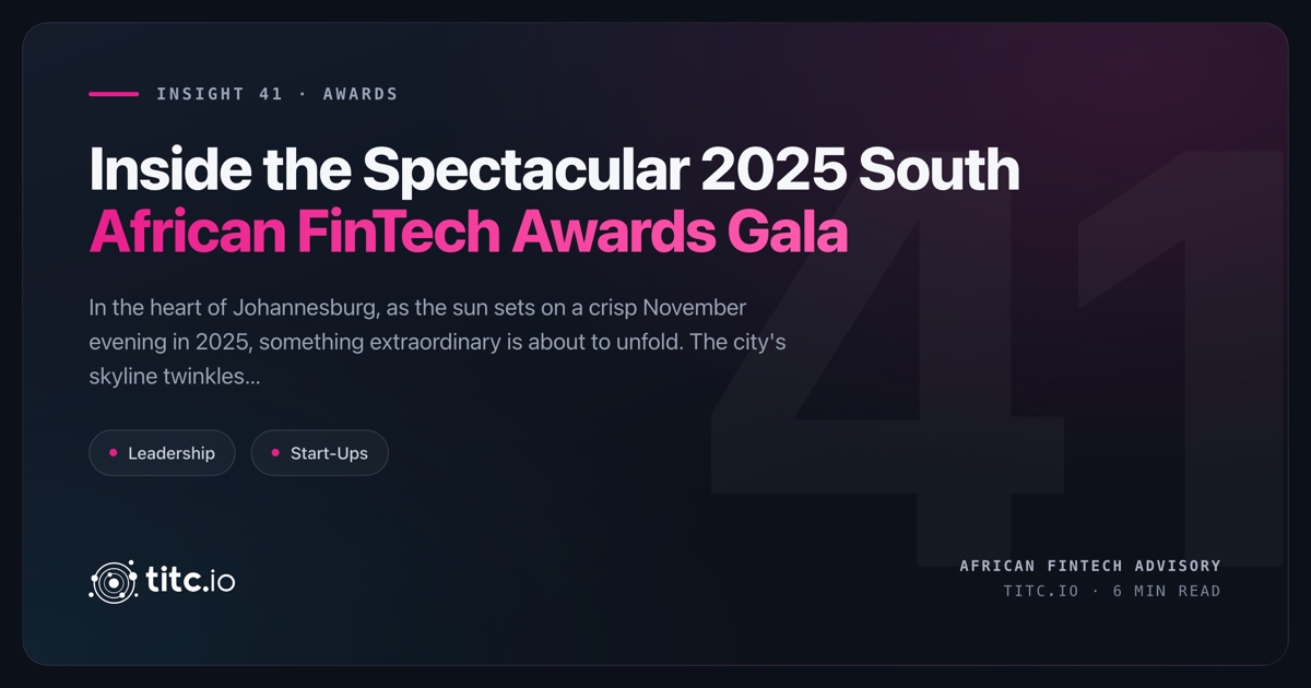 SOUTH AFRICA FINTECH AWARDS 2025