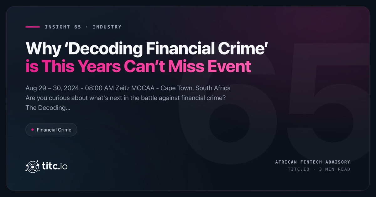 Event - Decoding Financial Crime Event